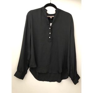 NWT Forever 21 Black Chiffon Blouse w/ Buttons